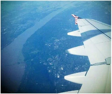 從飛機上俯瞰所收穫到的意外美景