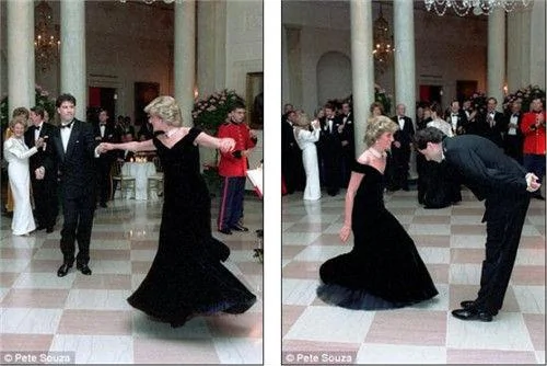 黛安娜王妃白宮跳舞舊照曝光與巨星共舞顯羞澀(高清組圖)