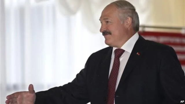 2012年9月23日白俄罗斯总统卢卡申科在投票站(资料照片)