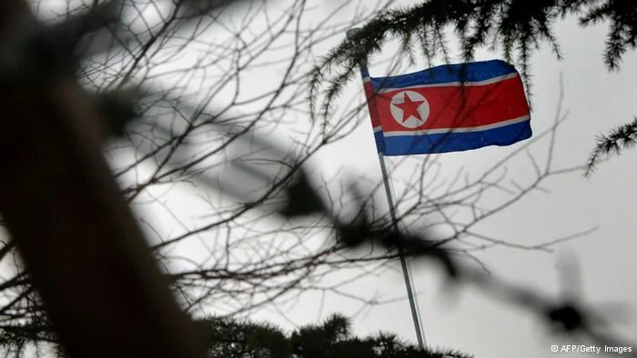 The North Korean flag flies outside their embassy in Beijing on December12,2012. North Korea successfully launched a long-range rocket on December12, in defiance of UN sanctions threats over what Pyongyang's critics have condemned as a disguised ballistic missile test. North Korea said the three-stage rocket, which Pyongyang insists was solely aimed at placing a satellite in orbit, had achieved all its objectives. AFP PHOTO/Mark RALSTON(Photo credit should read MARK RALSTON/AFP/Getty Images)