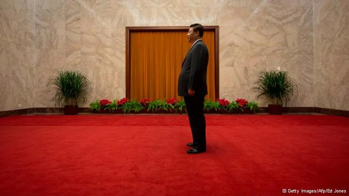 China's President Xi Jinping waits to greet Cuba's First Vice President of the Council of State Miguel Diaz-Canel at the Great Hall of the People on June18,2013. Diaz-Canel is on an official visit to China from June17 to19. AFP PHOTO/ POOL/ Ed Jones(Photo credit should read Ed Jones/AFP/Getty Images)