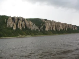 西伯利亚主要河流勒拿河风光。