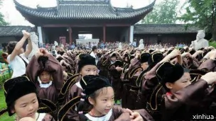 南京夫子廟舉行兒童開筆禮