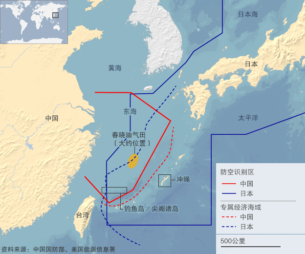 东海航空识别区地图