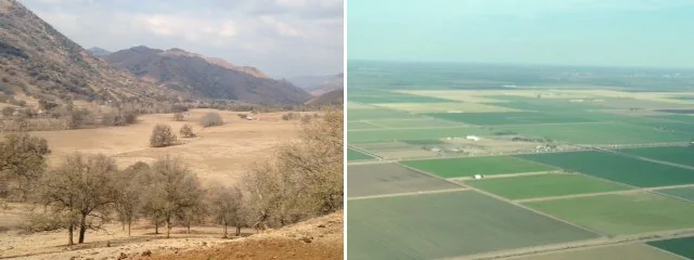 中央谷（左）和帝王谷的对比