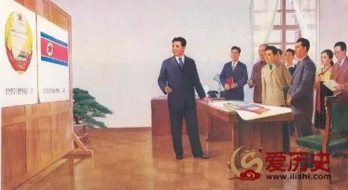 绝不能跟现实比 朝鲜宣传画中的金日成