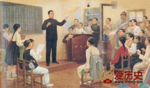 绝不能跟现实比 朝鲜宣传画中的金日成
