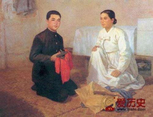 绝不能跟现实比 朝鲜宣传画中的金日成