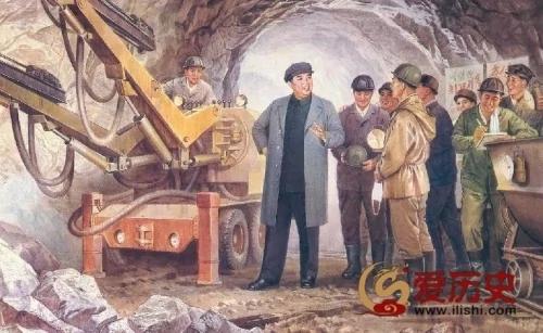 绝不能跟现实比 朝鲜宣传画中的金日成