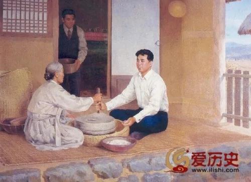绝不能跟现实比 朝鲜宣传画中的金日成