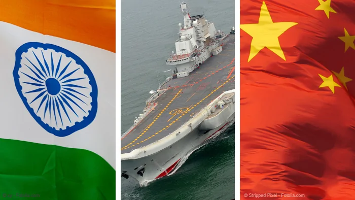 Bildmontage Marine Aufrüstung Indien und China