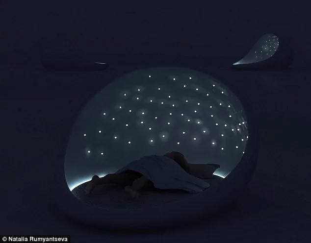 俄罗斯设计师推豪华宇宙床:足不出户看星星