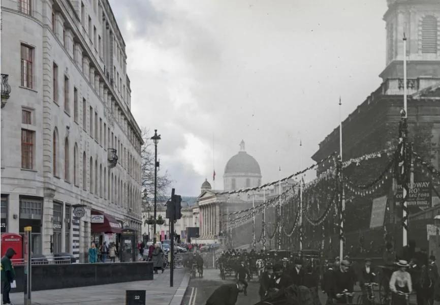 英国博物馆推“穿越”街景 今昔对比百年伦敦