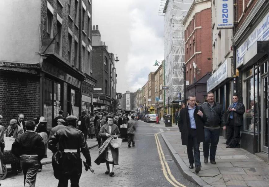 英国博物馆推“穿越”街景 今昔对比百年伦敦