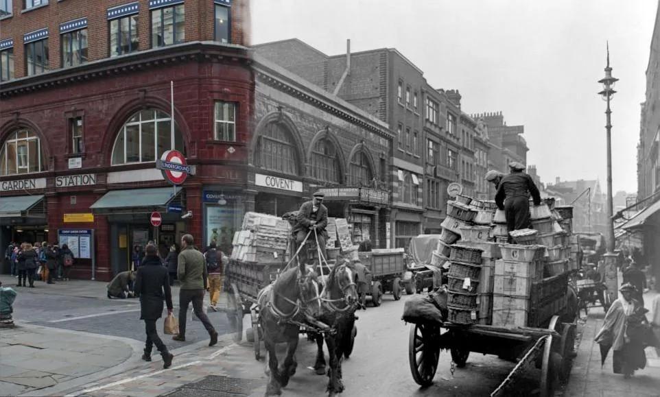 英国博物馆推“穿越”街景 今昔对比百年伦敦