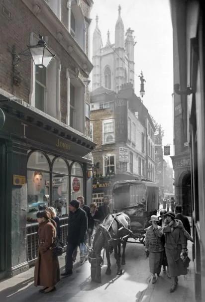 英国博物馆推“穿越”街景 今昔对比百年伦敦
