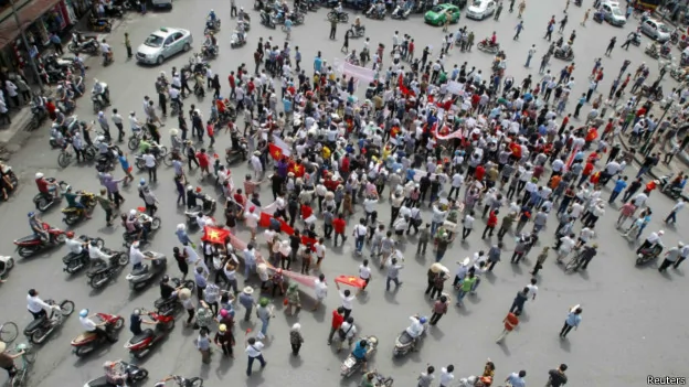 越南河内的抗议示威