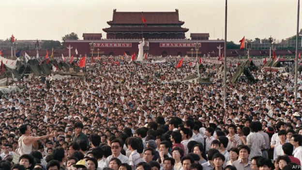 六四时期的天安门广场（资料照片，02/06/1989）