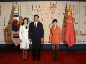 习近平夫妇与韩国总统朴槿惠