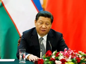 習近平2014年8月19日在北京人大會堂（會晤烏茲別克總統）