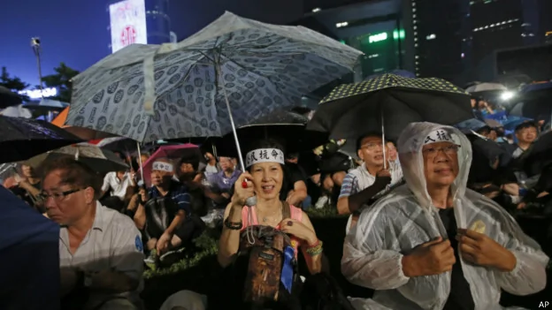 香港民眾抗議集會