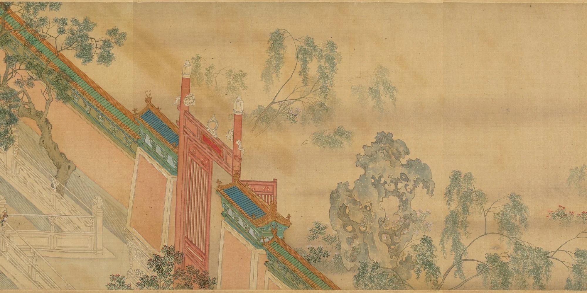 中国十大传世名画:明•仇英•《汉宫春晓图》