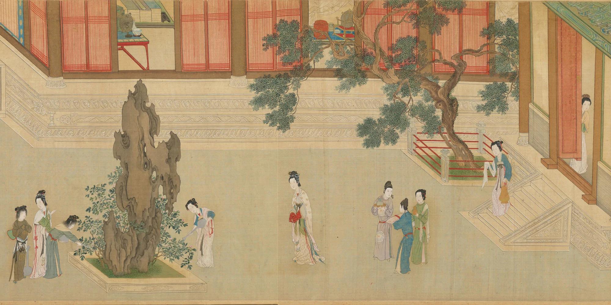 中国十大传世名画:明•仇英•《汉宫春晓图》