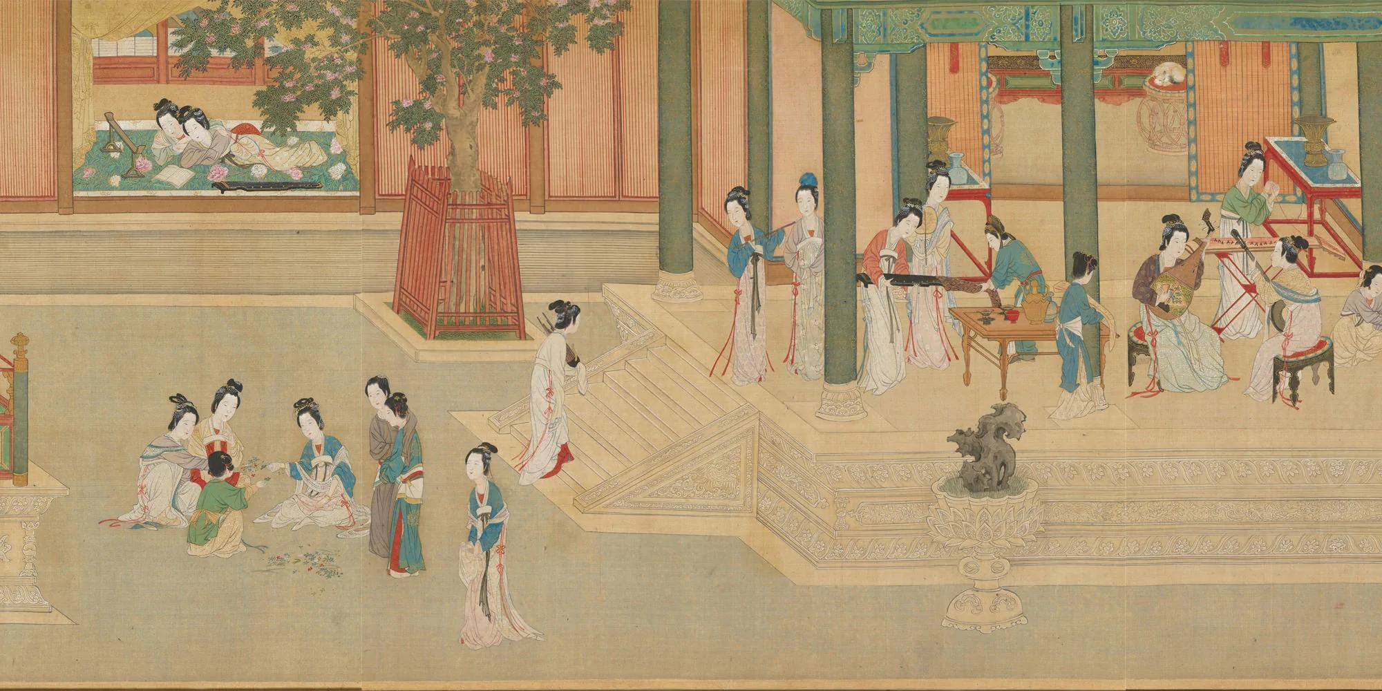 中国十大传世名画:明•仇英•《汉宫春晓图》