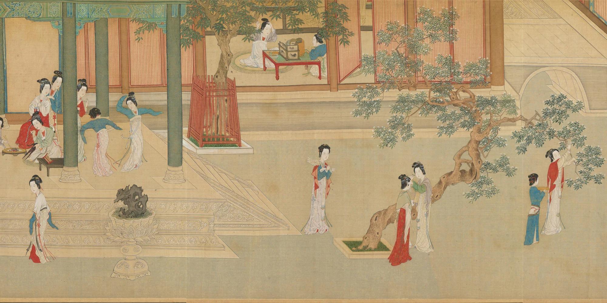 中国十大传世名画:明•仇英•《汉宫春晓图》