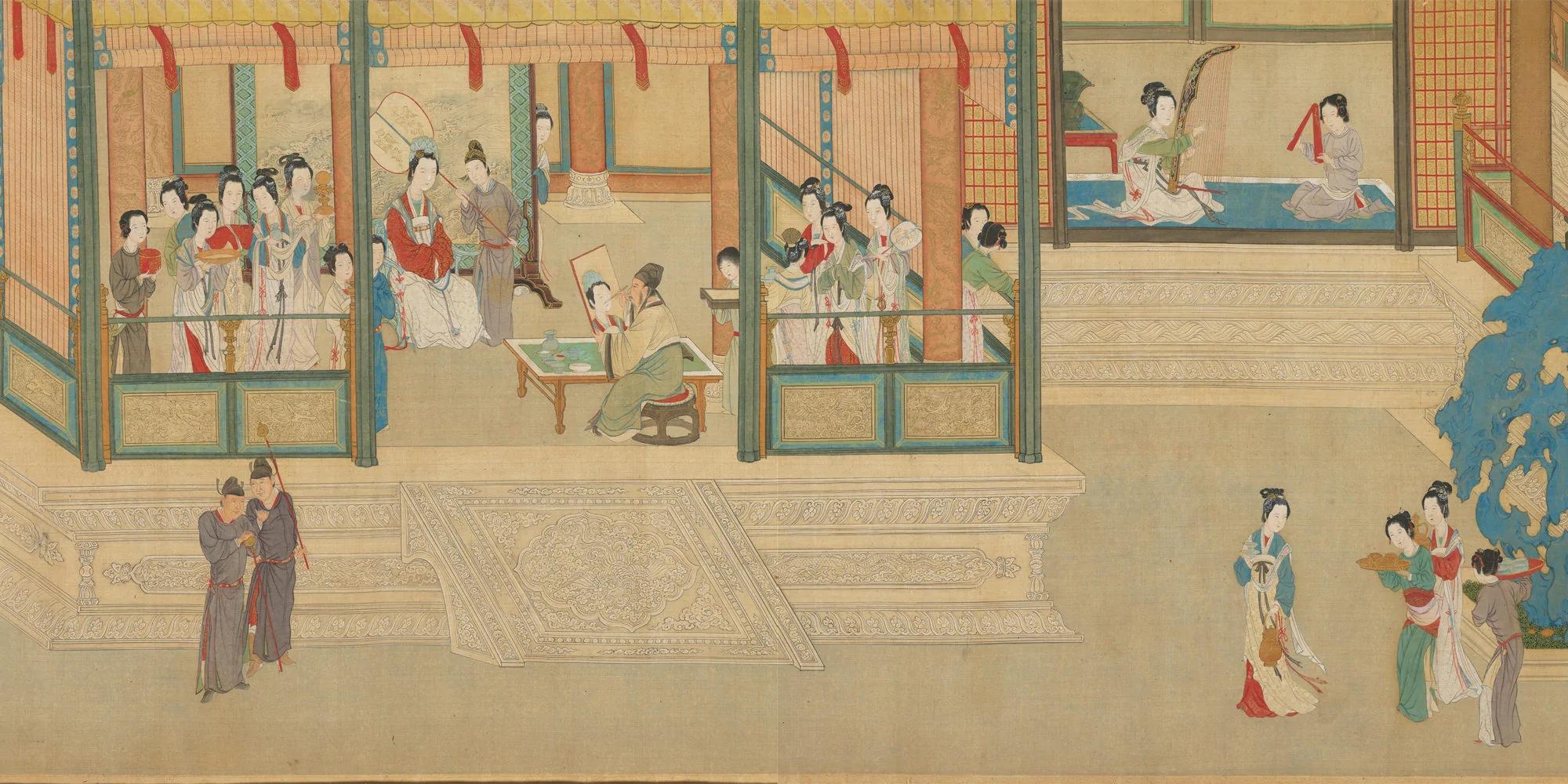 中国十大传世名画:明•仇英•《汉宫春晓图》
