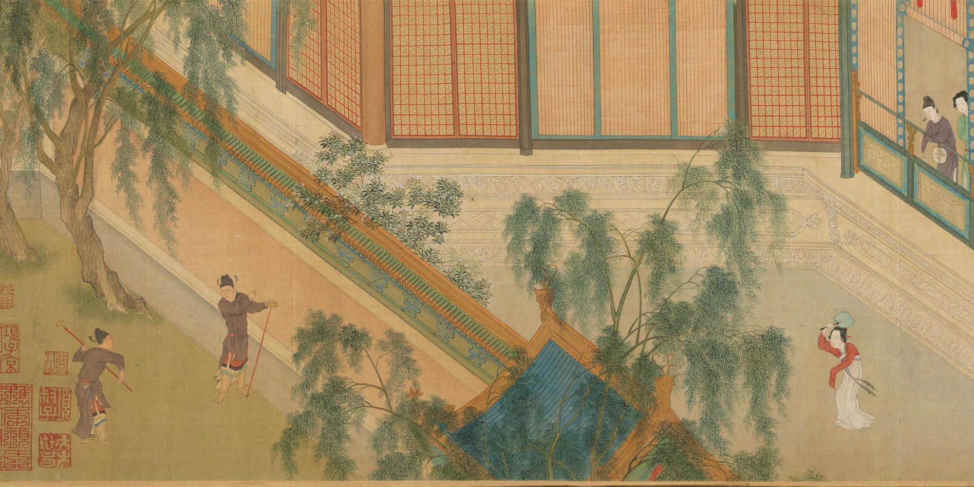 中国十大传世名画:明•仇英•《汉宫春晓图》
