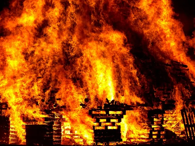 火,燒傷,地獄,溫暖,熱,火焰,大火,電台,冬天的驅動器,火花火