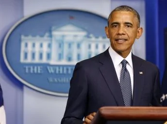 美國總統奧巴馬在烏克蘭問題記者會上2014年7月17號