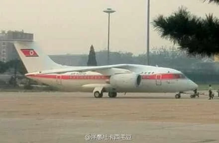 網友拍攝到的被誤讀為金正恩專機的安-148飛機