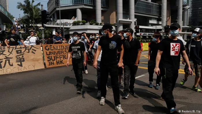 China- Protestgegner in Hong Kong