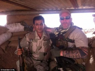 來自荷蘭非法黑幫的3名成員，加入當地的庫德族戰士，打擊伊斯蘭國。（圖片擷取自《每日郵報》）
