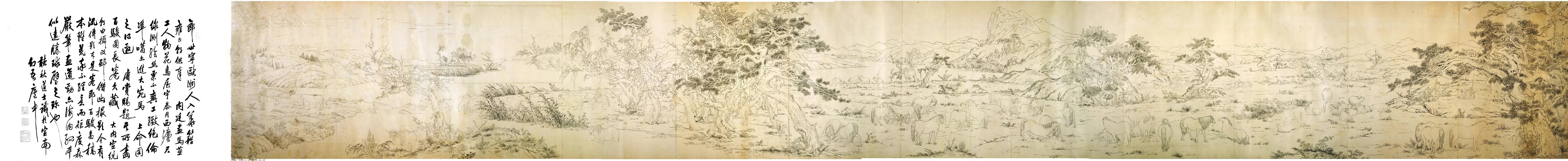 中国十大传世名画:清•郎世宁《百骏图》