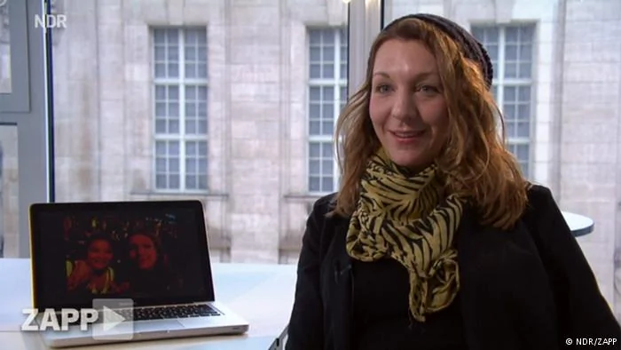 Screenshot Angela Köckritz in der NDR-Sendung ZAPP vom14.01.2015