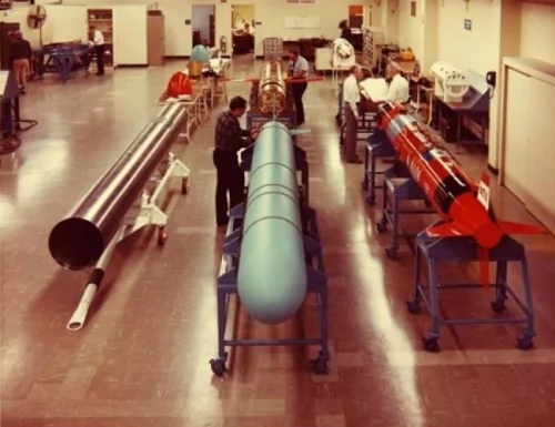 戰斧巡航導彈是由美國通用動力公司於1972年開始研製的一種防區外縱深打擊武器，1976年首次試飛，1983年開始裝備部隊。