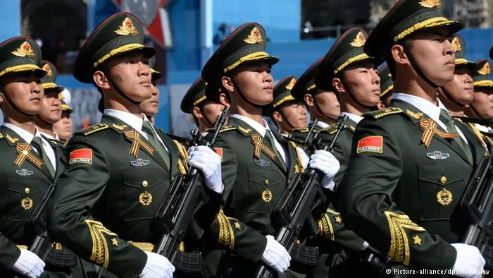 China Militärparade Soldaten
