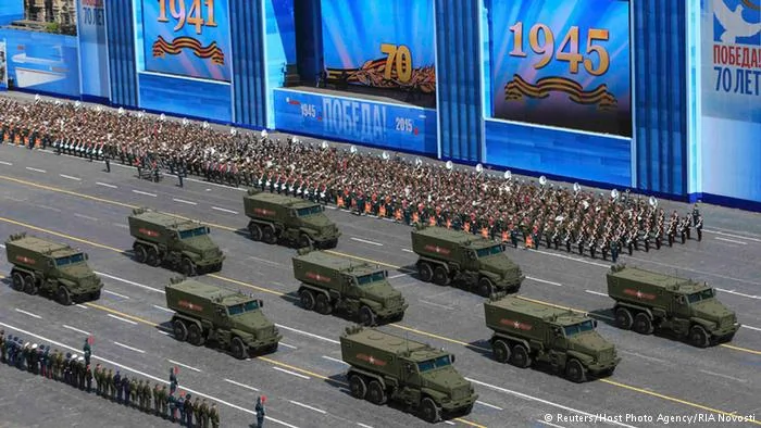 Russland Militärparade in Moskau