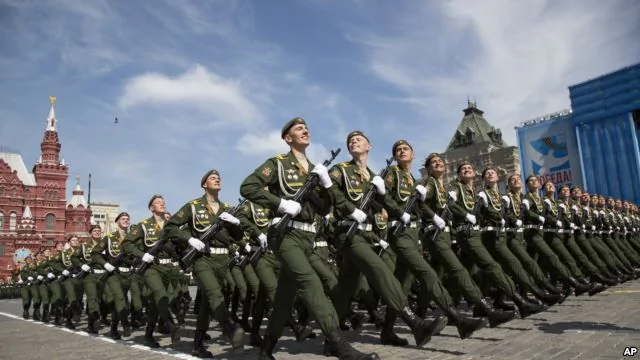 俄羅斯在首都莫斯科紅場舉行盛大閱兵式，紀念二戰勝利日七十周年