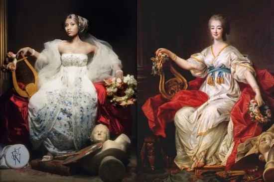 Dior高级订制大片 vs法国画家弗朗索瓦的《杜巴丽夫人》