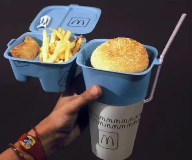麦当劳再推创意新包装!汉堡薯条饮料通通一〝杯〞拎走!