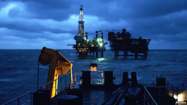 中國國企巨頭中海油在渤海遼東灣的海上鑽井平台。（資料照）