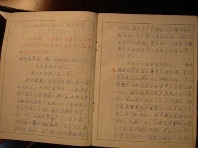 文革期间的作文本和老师评语