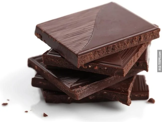 11.經常吃黑巧克力有助減少心臟病的風險。