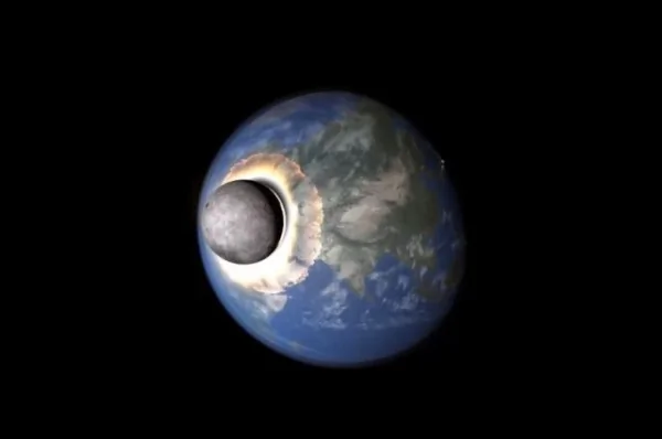 月球撞地球模擬片