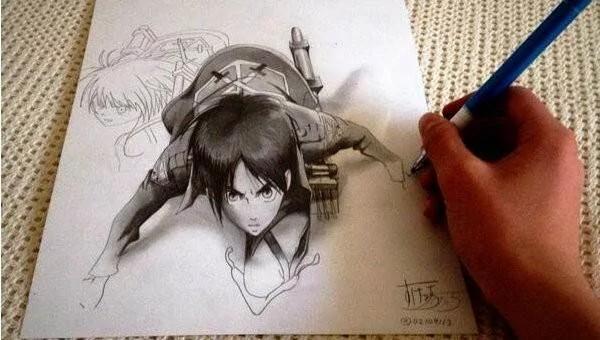 突破画面的超神立体插画!二次元人物跑到现实生活中?!