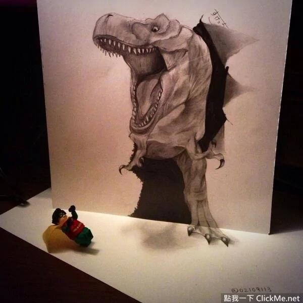 突破画面的超神立体插画!二次元人物跑到现实生活中?!